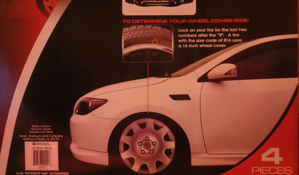 Cubiertas de rueda WeatherHandler de 16" de diámetro, 4 piezas WH524-16S-B Foto 4 de 4