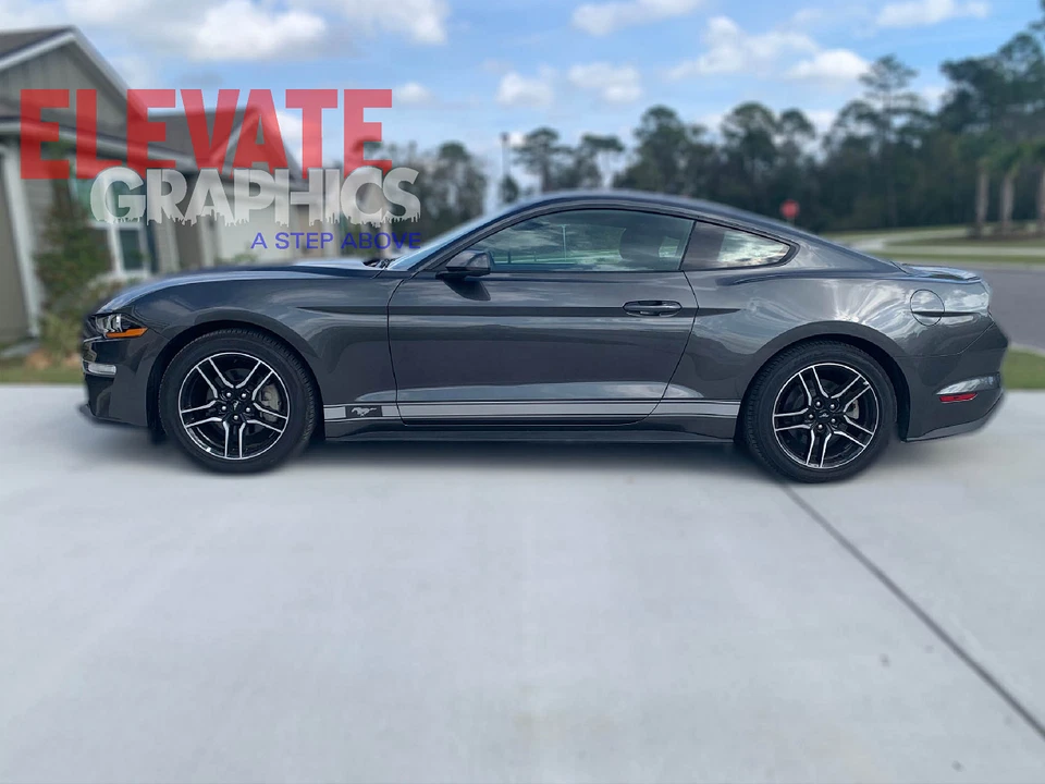 Calcomanías para Ford Mustang balancín lateral rayas de vinilo gráficos 3M pegatinas 2005-2023 Foto 4 de 4