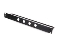 1U Single Space Rack Panel W/4 Cut outs For D Connectors W/ Lacer Bar 19" 483mm