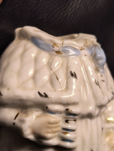 Antique Porcelain Lady Bisque Nodder Figurine See Photos Some Condition Issues. - Picture 4 of 11