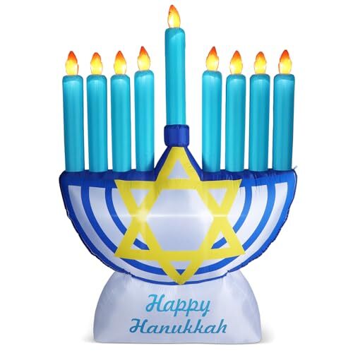 Libima 8 ft Tall Hanukkah Inflatable Decoration Giant Inflatable
