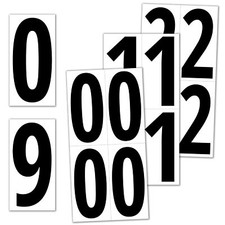 40 Pieces, 6" - Vinyl Number Stickers, Waterproof Large Stick On Numbers