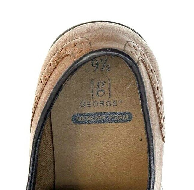 MENS Oxford Lace Up Brown Dress Shoe Memory Foam Smooth NWT eBay