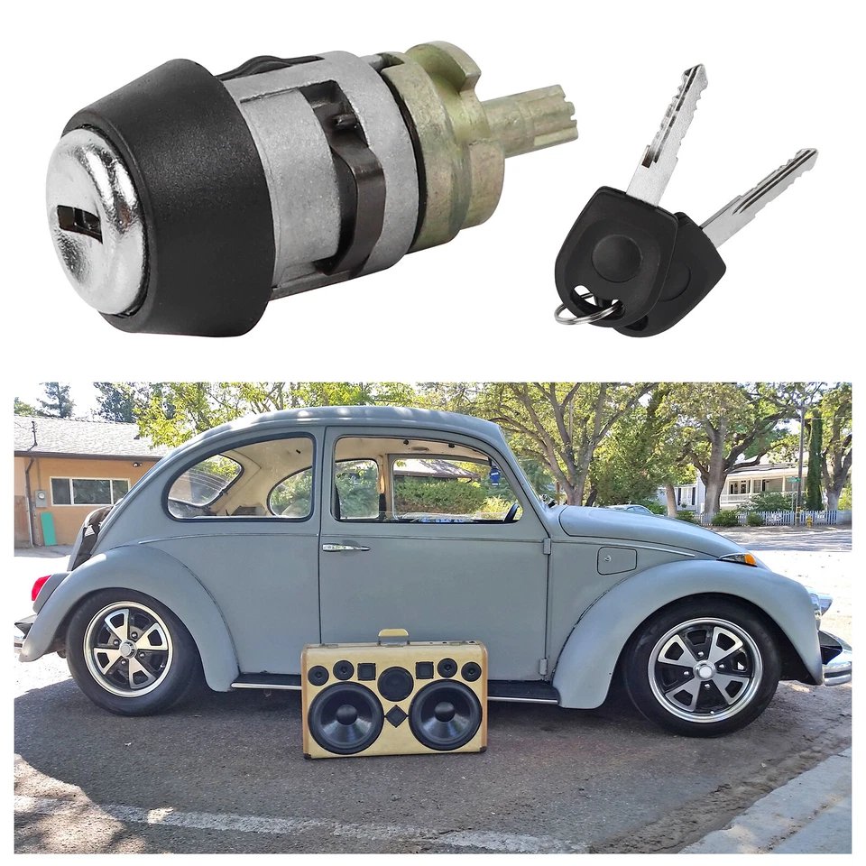 Interruptor de encendido apto para VW Bug Beetle 1971-1979 con llaves 1H0905855A Foto 2 de 4
