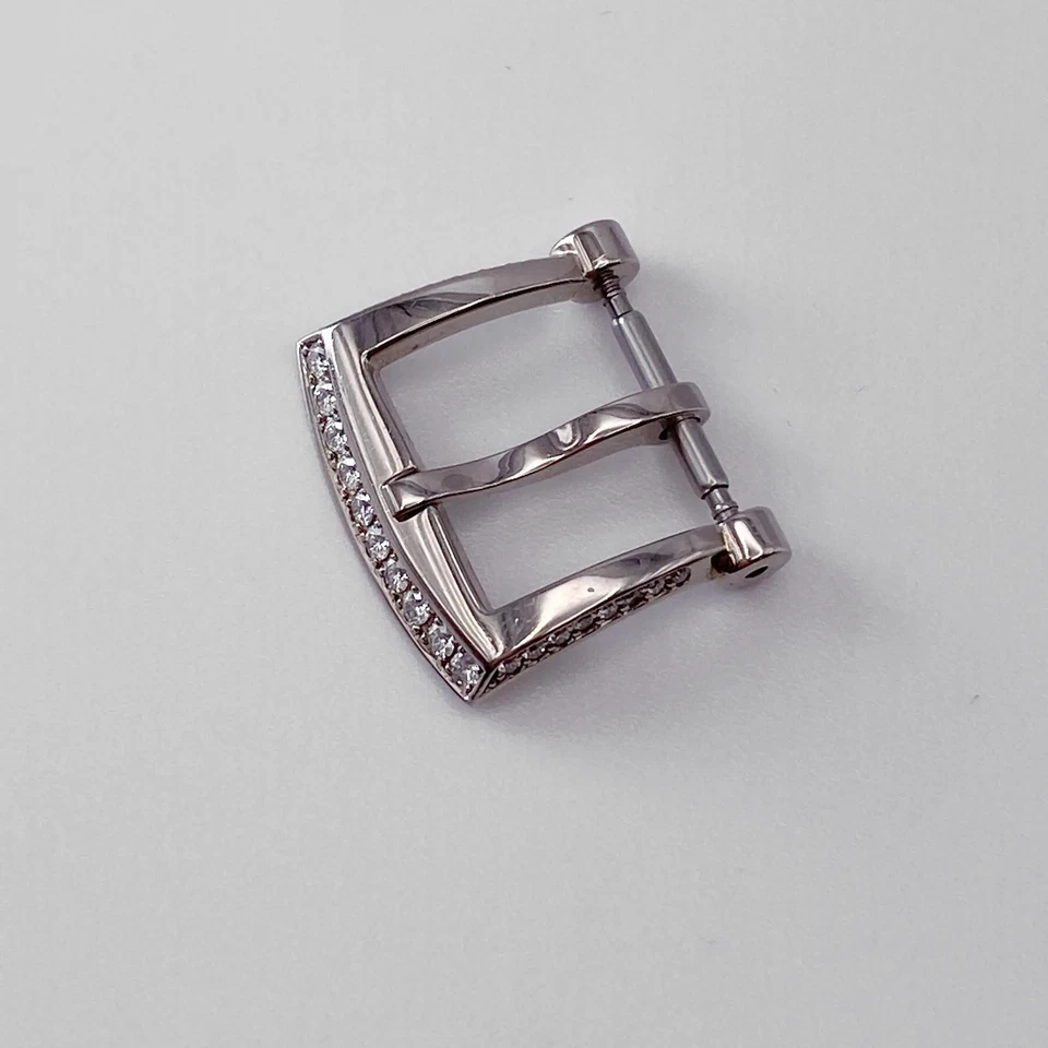 Hebilla de reloj Roger Dubuis 12 mm oro blanco 18 quilates diamantes espiga Foto 2 de 3