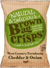 Brown Bag Crisps West Country Cheddar & Onion 40g - Pack of 20