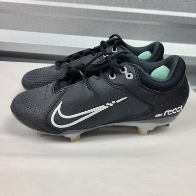 Nike Hyperdiamond 4 Elite Womens CZ5917-010 Black Metal Softball Cleats Size 8.5
