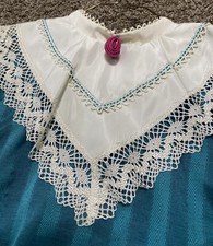 Vintage Green Turquoise Dorissa Long Sleeve Ruffle Skirt Girls Dress 7 Striped