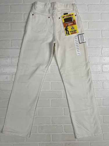 Vtg Wrangler Pro Rodeo Jeans Boys 16 Slim White NWT Cowboy Rodeo Western - Picture 4 of 12