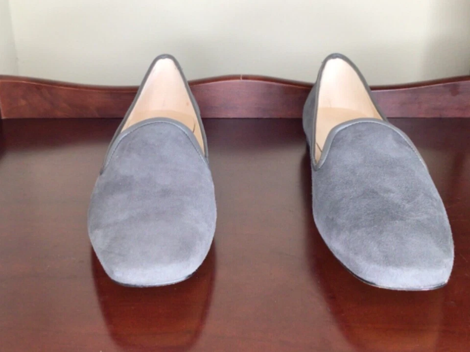 Jon Josef Mujer Talla 10M Mocasines Planos Plutón Gamuza Gris Sin Cordones Foto 3 de 4