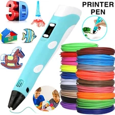 3D Printing Pen Set 3D Drawing Pen with Led Display 12 Color Filament Kid Gift