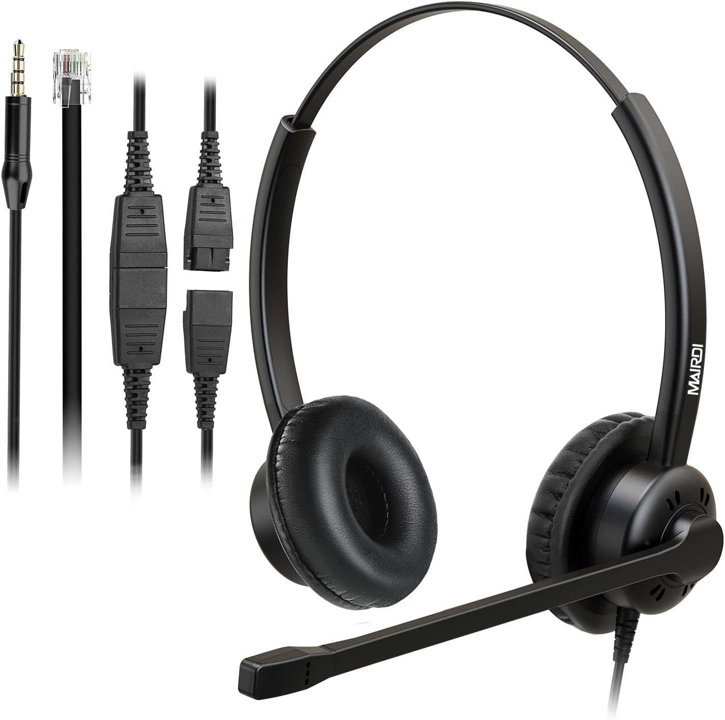 MAIRDI Phone Headset with Microphone Noise Canceling, Telephone Headset for Call