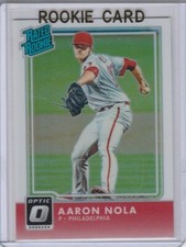 AARON NOLA 2016 Donruss Optic RATED ROOKIE CARD Philadelphia Phillies RC