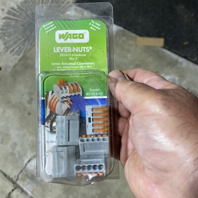 (5) WAGO 222-415 Lever-Nuts 5-port Cage Clamp New In Box