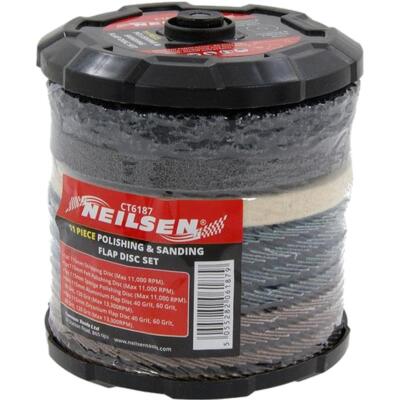 Neilsen 11-teilig Polieren Schleifen Klappe Scheiben Set Winkelschleifer 115 mm 4,5'''' Scheibe