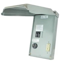 RV Panel with 30Amp RV Receptacle and 20Amp GFCI Receptacle Outdoor Installation