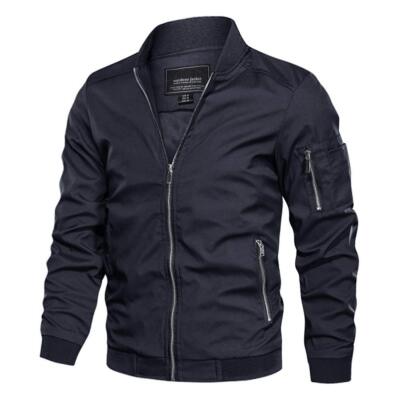 Men's Bomber Jackets Windbreaker Winter Spring Lightweight Baseball Casual Coats