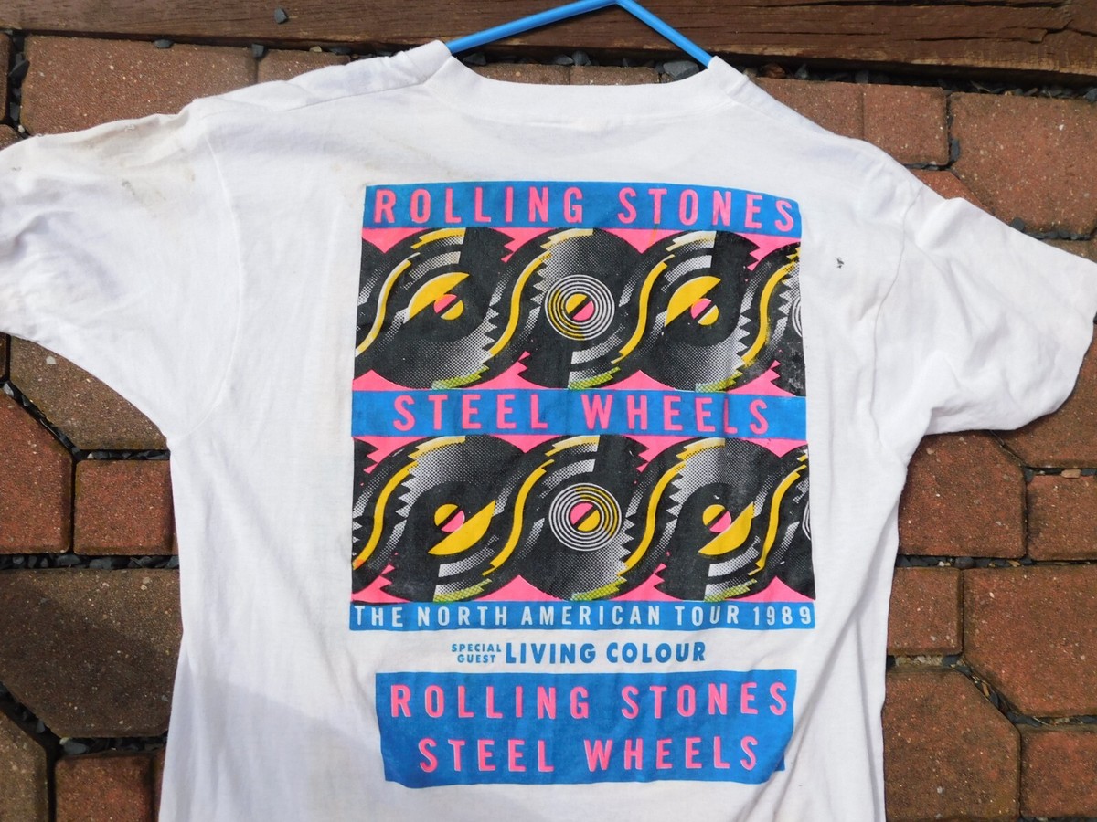 Vintage 1989 Rolling Stones Steel Wheels Tour T-Shirt In Living