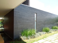 moderne Schiefer Sockel-Verblender, Wandverblender, Barcode Schwarz, Muster