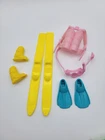 Mix Lot Vintage Mattel Barbie Sport Skiis Accessories Scuba Tank Flippers Mask