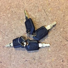 4 pcs KEYS IGNITION - PADLOCK - DOOR 5P8500 0964753 0966198 FITS FOR Caterpillar