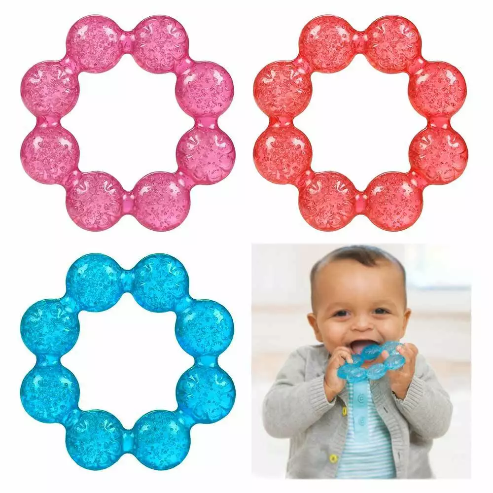 1 Pc Baby Teething Ring Water Filled Teether Chewing Toy BPA Free