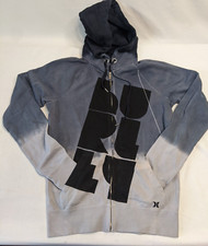 Hurley Full Zip Hoodie Women's Size Small Gray Black Ombre Sample Rare.