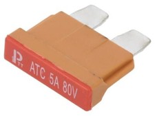 340024-80V Sicherung: Schmelz 5A 80VDC KFZ 19mm Kupfer verzinnt ESKA
