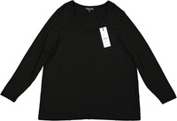Neu ! Base Level Curvy Damen Langarmshirt Schwarz Gr. 46