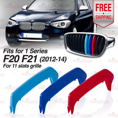 3-farbig 11 Leiste Kühlergrill Abdeckung M-Sport Clips für BMW F20 F21 2012-14