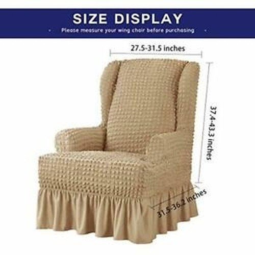 Stretch Protector Wingback Slipcover Recliner Wing Arm Chair Sofa Covers Cover - Picture 4 of 21