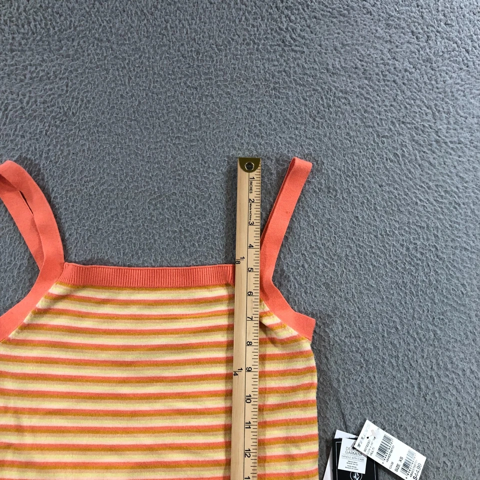 volcom tank top camisole womens XS orange stripes beach sun summer - Image 4 of 4