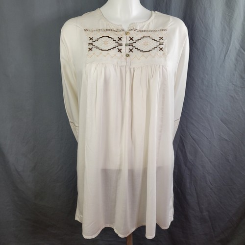 Sweet Magnolia Pleated Front Embroidered Blouse