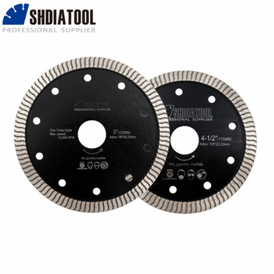 SHDIATOOL Superthin Mesh Diamond Narrow Turbo Blade 4.5/5'' Cutting Ceramic Tile