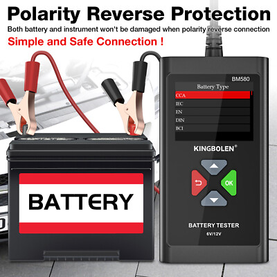 KINGBOLEN BM580 Auto Car Battery Tester 6V/12V Charging Cranking Test Analyzer