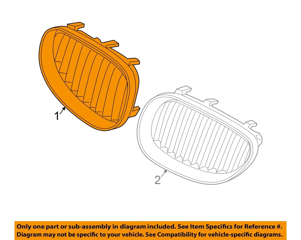 Par de rejillas superiores tiene 3 clips rotos OEM 2008 2009 2010 BMW 528I Foto 3 de 4