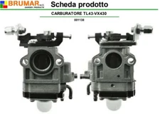 CARBURETOR BRUSHCUTTER MITSUBISHI VIGOR VALEX CHINESE IMPORT