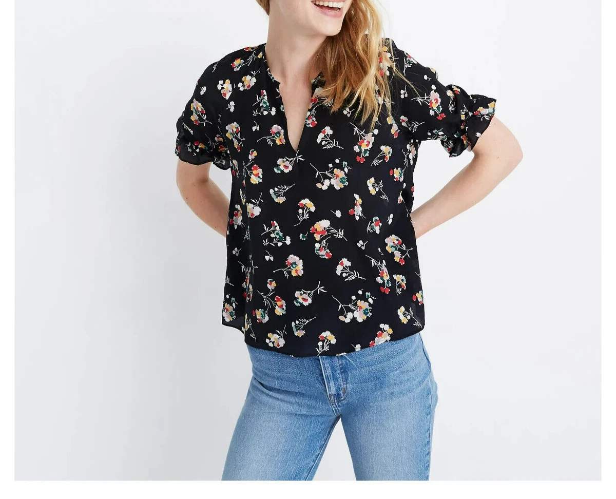 Madewell ruffle clearance sleeve sweater tee