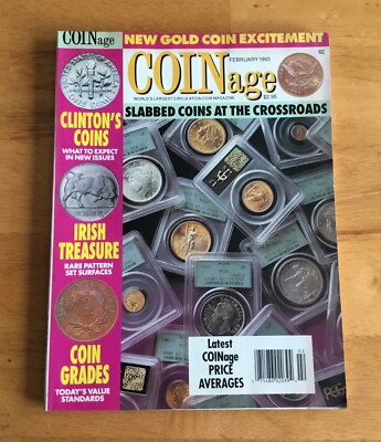 COINage Magazine Feb 1993 New Gold Coin Excitement Cover No Label Newsstand