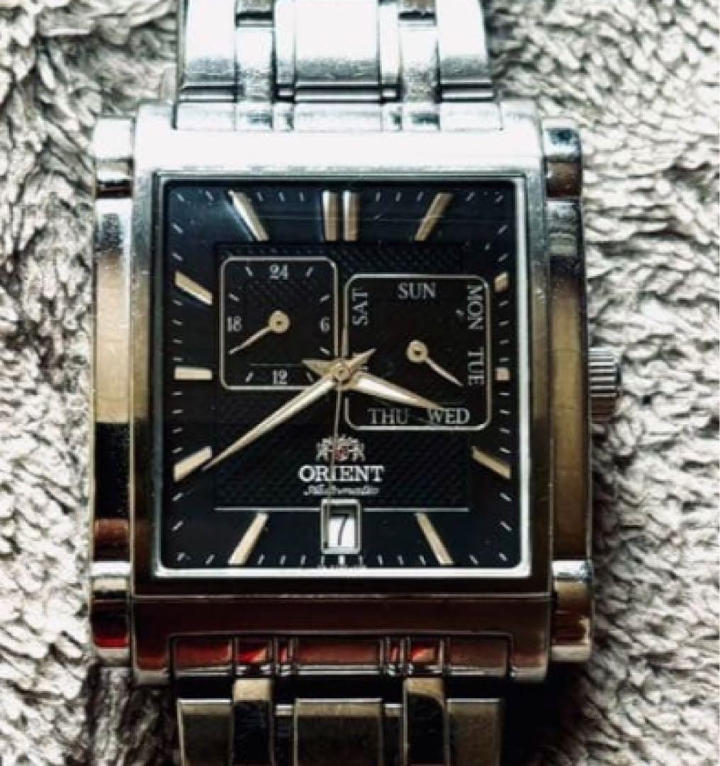 Square Orient Analog Automatic Watch Chronograph … - image 1