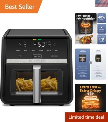 1750W TurboFry Air Fryer | Family-Sized 9 Qt Capacity for Healthy, Quick Meals