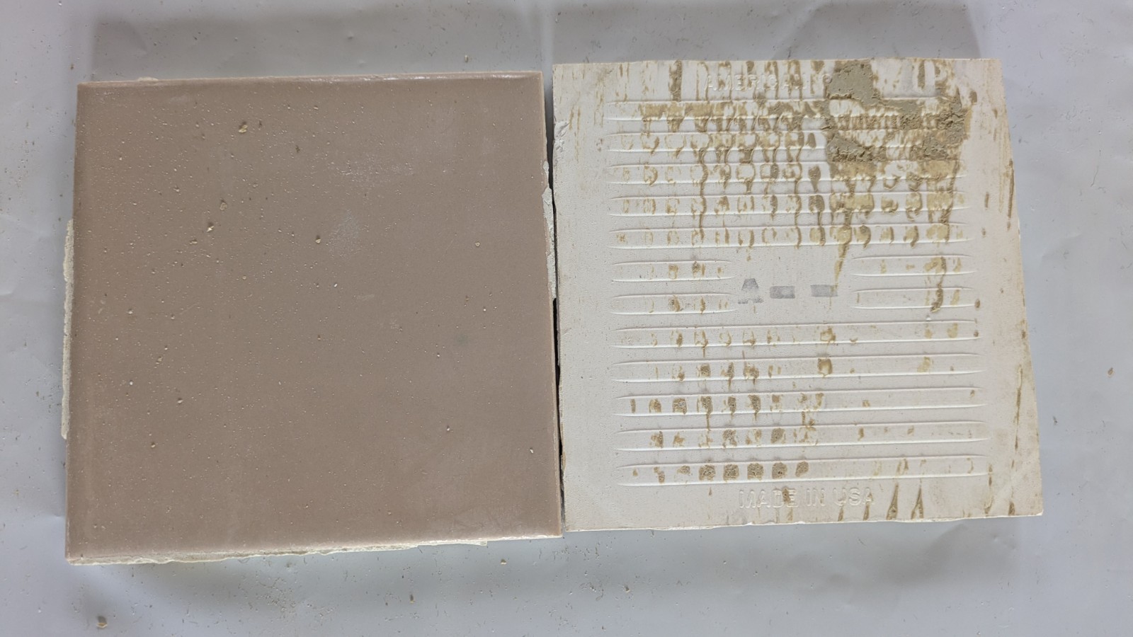 Vintage 4 1/4" American Olean Tile Sandlewood / Suntan  Light brown Reclaimed