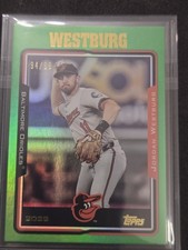 2025 Topps Archives - 2005 Topps Jordan Westburg #296 Green Refractor #/99 