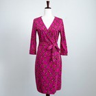 Diane Von Furstenberg Shalamar Trellis Pink Floral Julian Two Wrap Dress