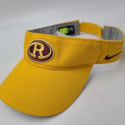 Nike Visor Hat Adjustable Yellow Maroon R Logo Swoosh Golf Tennis Outdoors Men
