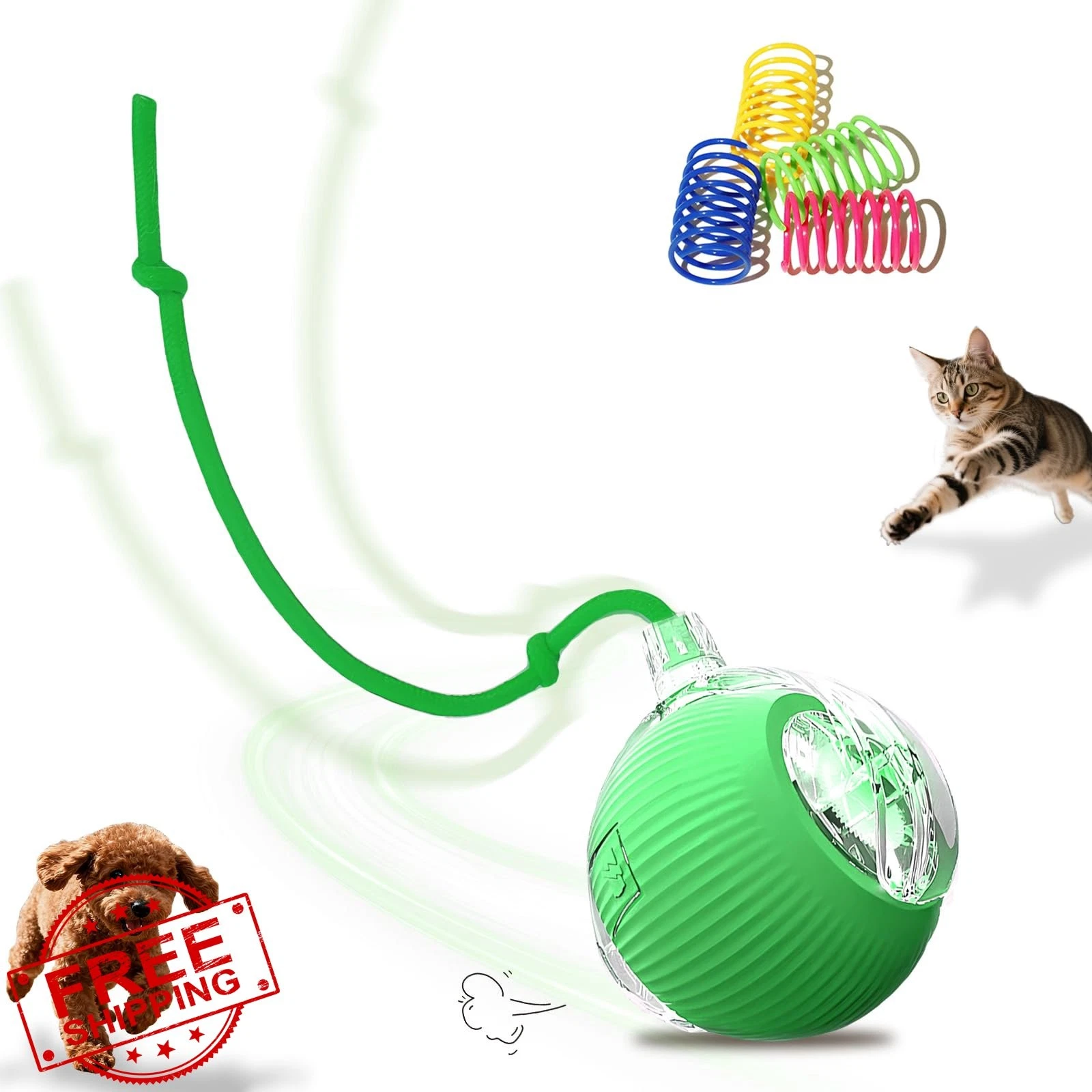 Petayouj Cat Toy Ball Green1