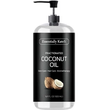 Essentially KateS Fractionated Coconut Oil 16.9 Fl Oz 500ML - Body Oil Massag.