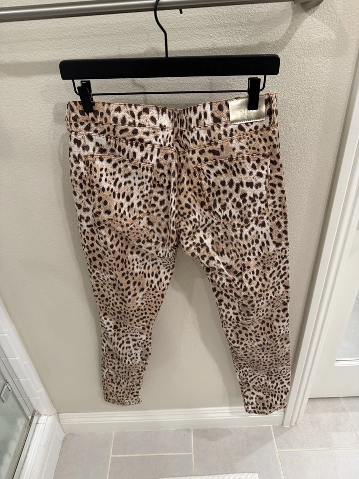 Pantalones Vintage Roberto Cavalli Estampado Leopardo Talla 44 EE. UU. 8 NUEVOS SIN ETIQUETAS Foto 2 de 4