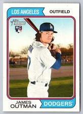 2023 Topps Heritage - James Outman #93 (RC) Rookie Card Los Angeles Dodgers. rookie card picture
