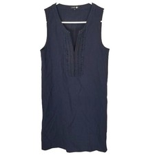 Theory Womens Wool Mini Dress Size 4 Classic Little Black Dress Cocktail Party